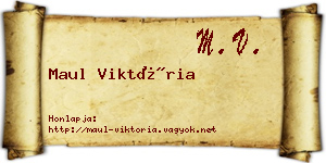 Maul Viktória névjegykártya