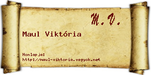 Maul Viktória névjegykártya